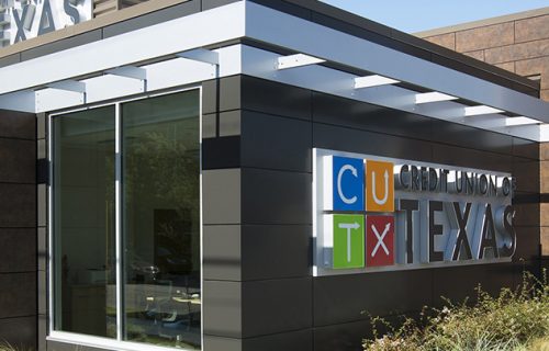 Elemex - Exteriors of the Credit Union of Texas location at 3305 Ross Avenue, Dallas, TX, October 6 & 7, 2017.