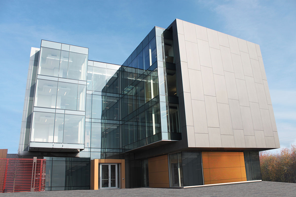 Medical Council of Canada's exterior side view with a perfect display of our grey ceramitex cladding