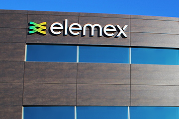 Elemex Building - London, Ontario with brown ceramic panelling