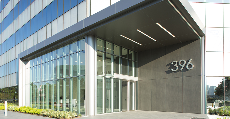 396 West Greens - Houston - Building Entrance - Ceramitex sintered ceramic facade system