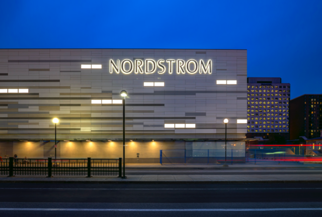 Nordstrom building using Unity Proprietary Attachment Technology by Elemex